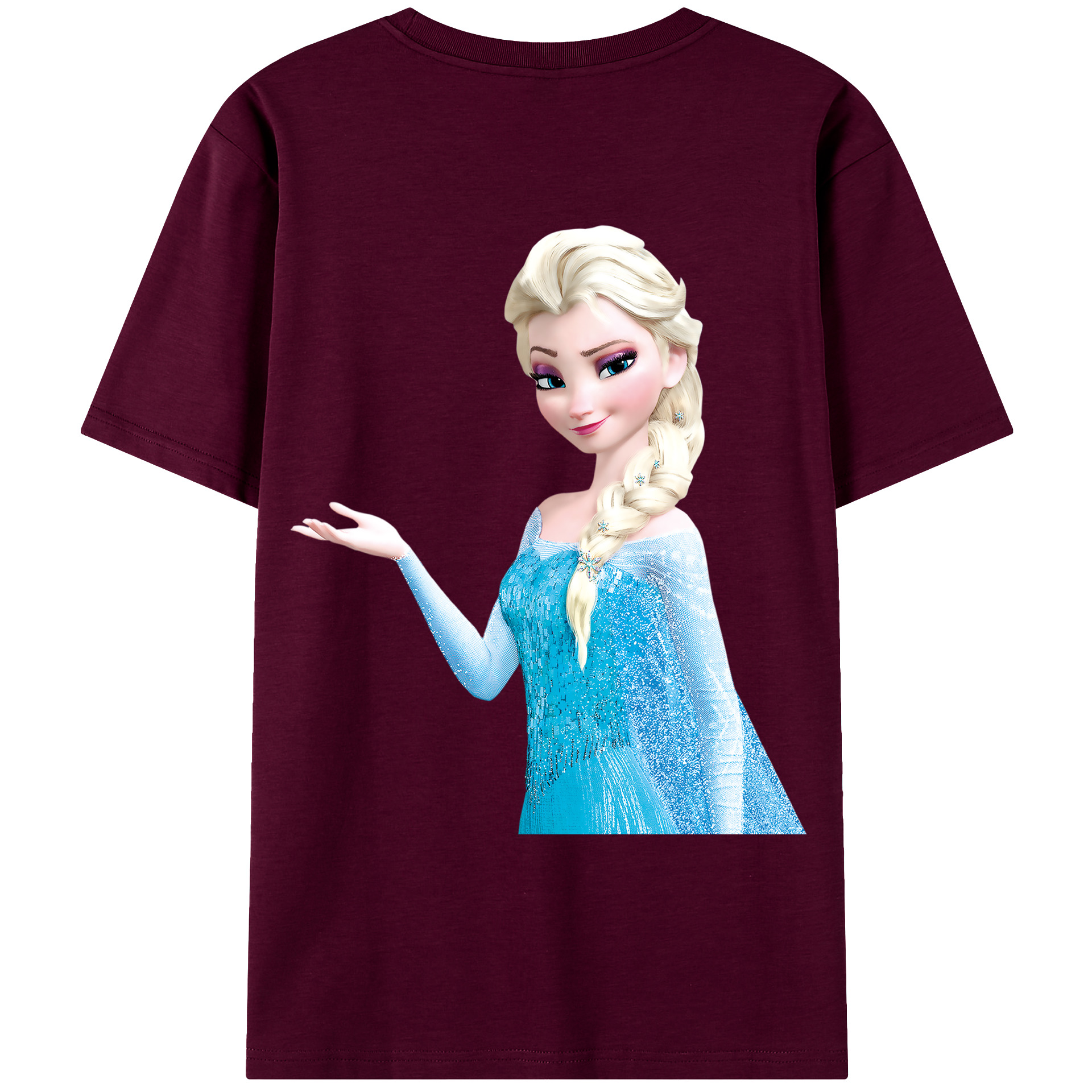 （画像用） アナと雪の女王 アンナ エルサ Frozen Anna Elsa レディース半袖Tシャツ(バックプリント)